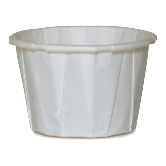 2 oz. Paper Souffle Cup White Disposable 16-200-2050