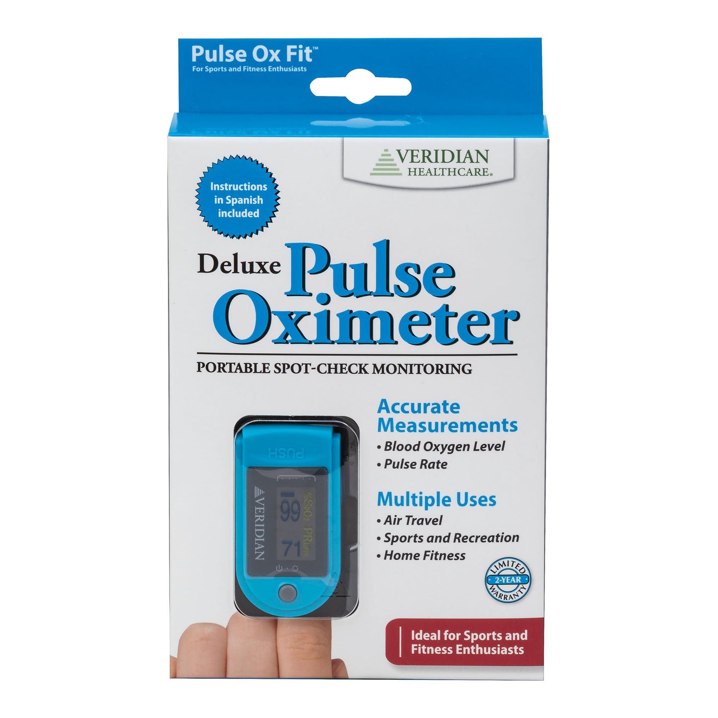 SmartHeart Fingertip Pulse Oximeter for Blood Oxygen Saturation, Deluxe 11-50D