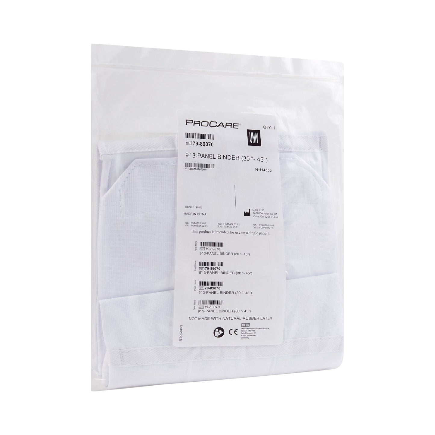 Procare® 3-Panel Abdominal Support, One Size Fits Most, 9-Inch Height 79-89070