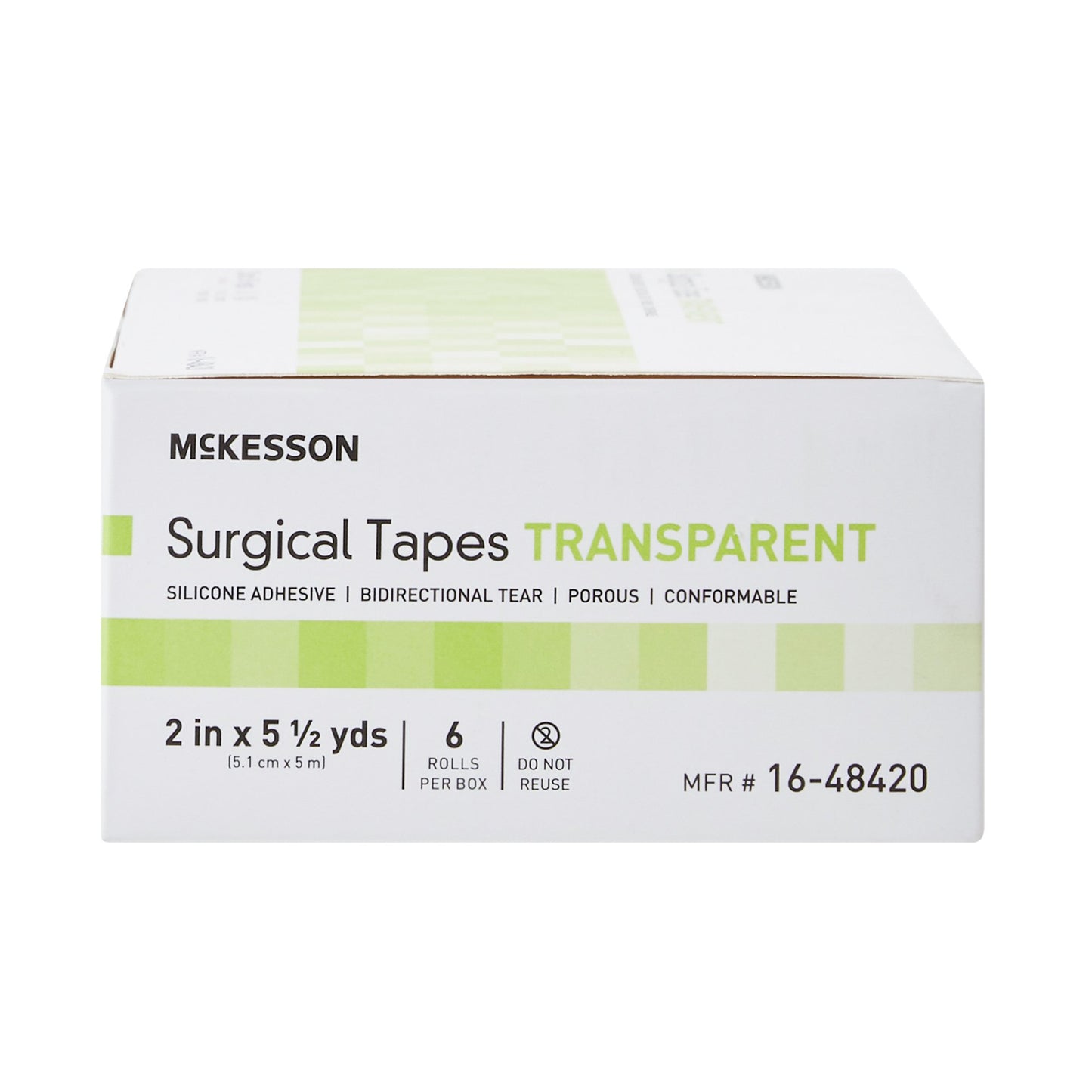 McKesson Silicone Medical Tape, 2 Inch x 5-1/2 Yard, Transparent 16-48420