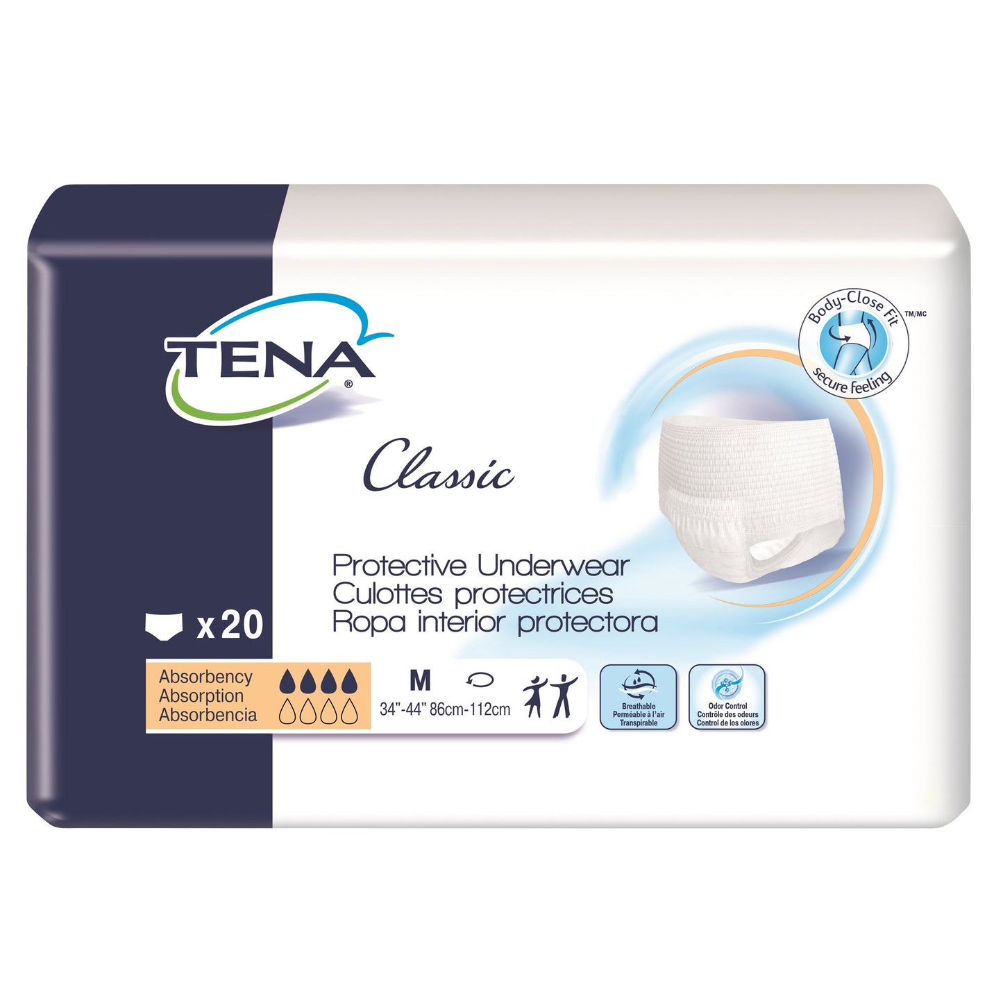 Tena® Classic Absorbent Underwear, Medium 72513