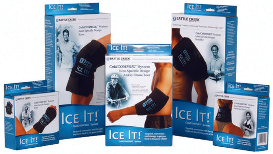 Cold Pack Ice It!® F-Pack Single Ankle / Elbow / Foot 4-1/2 X 7 Inch Vinyl / Gel Reusable - 504