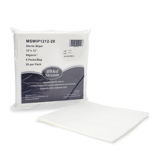 McKesson Cleanroom Wipes, 12 x 12 Inch MSWIP1212-20