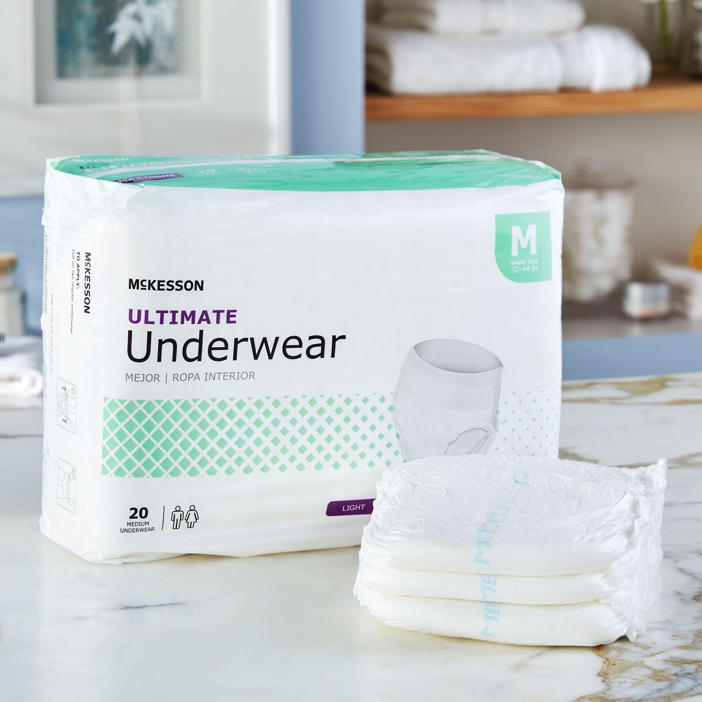 McKesson Ultimate Heavy Absorbency Incontinence Underwear, Medium UW33851