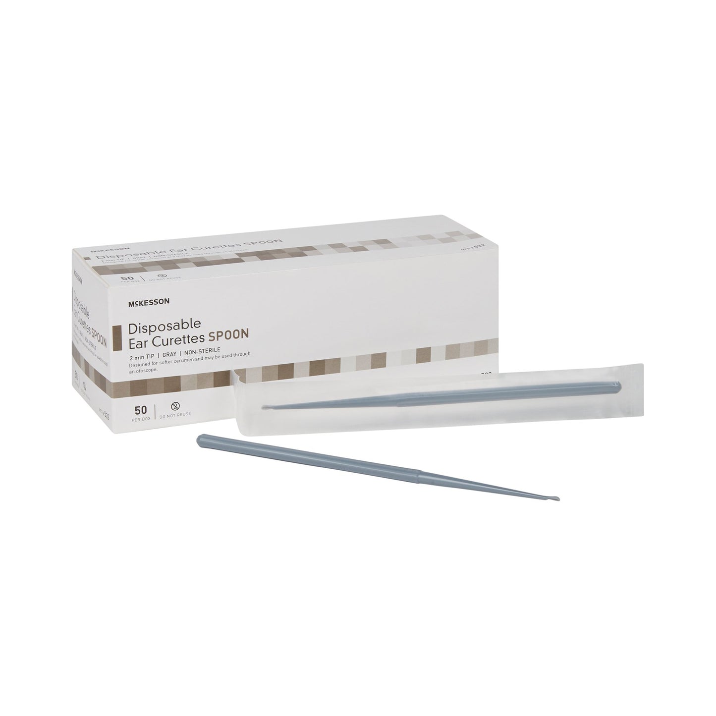 McKesson Ear Curette, 2 mm, Cup Tip 532