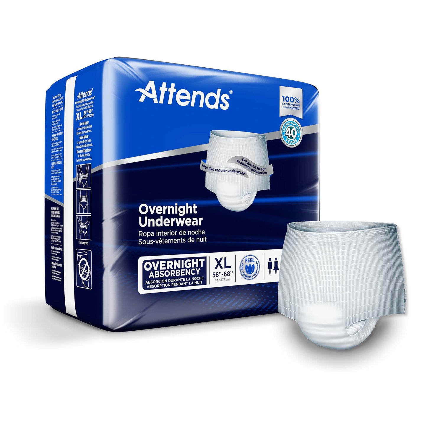 Attends® Overnight Underwear with Extended Wear Protection, X-Large APPNT40