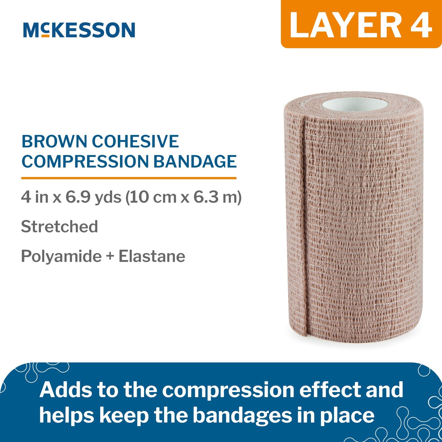 McKesson Self-adherent Closure 4 Layer Compression Bandage System 1008