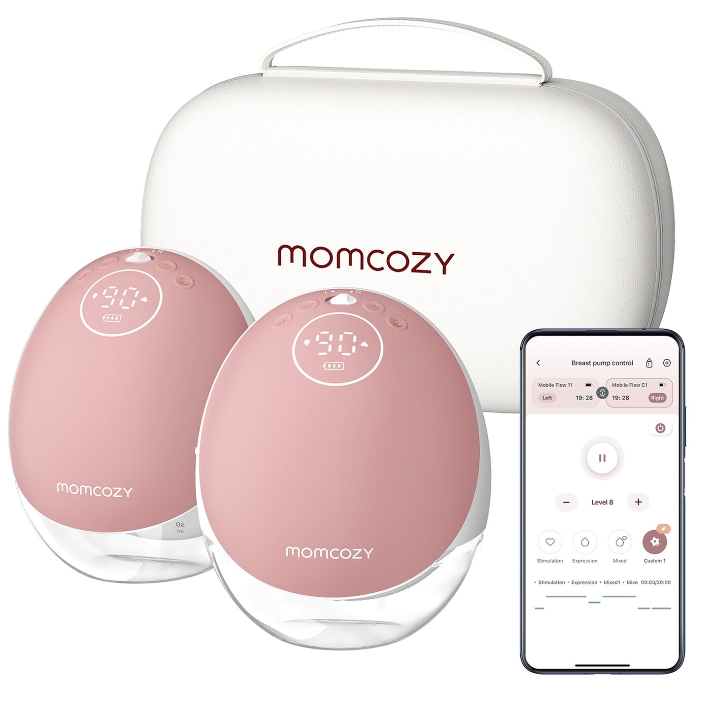Hands Free Double Electric Breast Pump Momcozy Mobile Flow™ M9 BP269-NR71BA-A