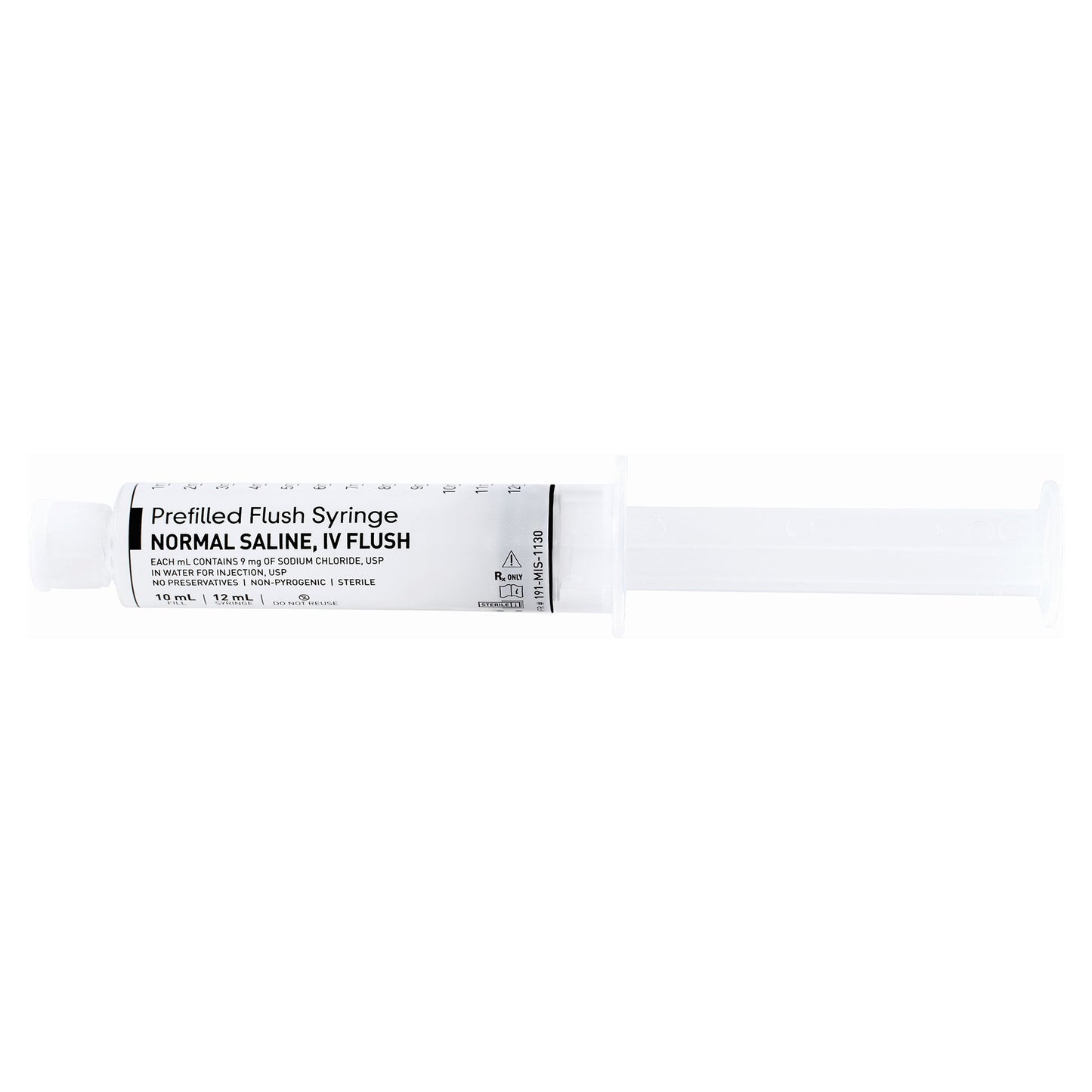Med Stream® Sodium Chloride, Preservative Free 0.9% IV Solution 10 mL Fill in 12 mL - 191-MIS-1130