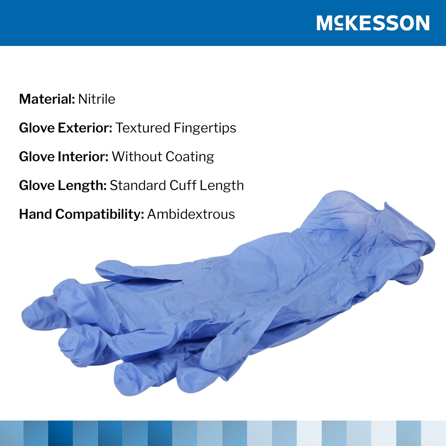 McKesson Confiderm® 3.5C Nitrile Exam Glove, Extra Large, Blue 14-6980C