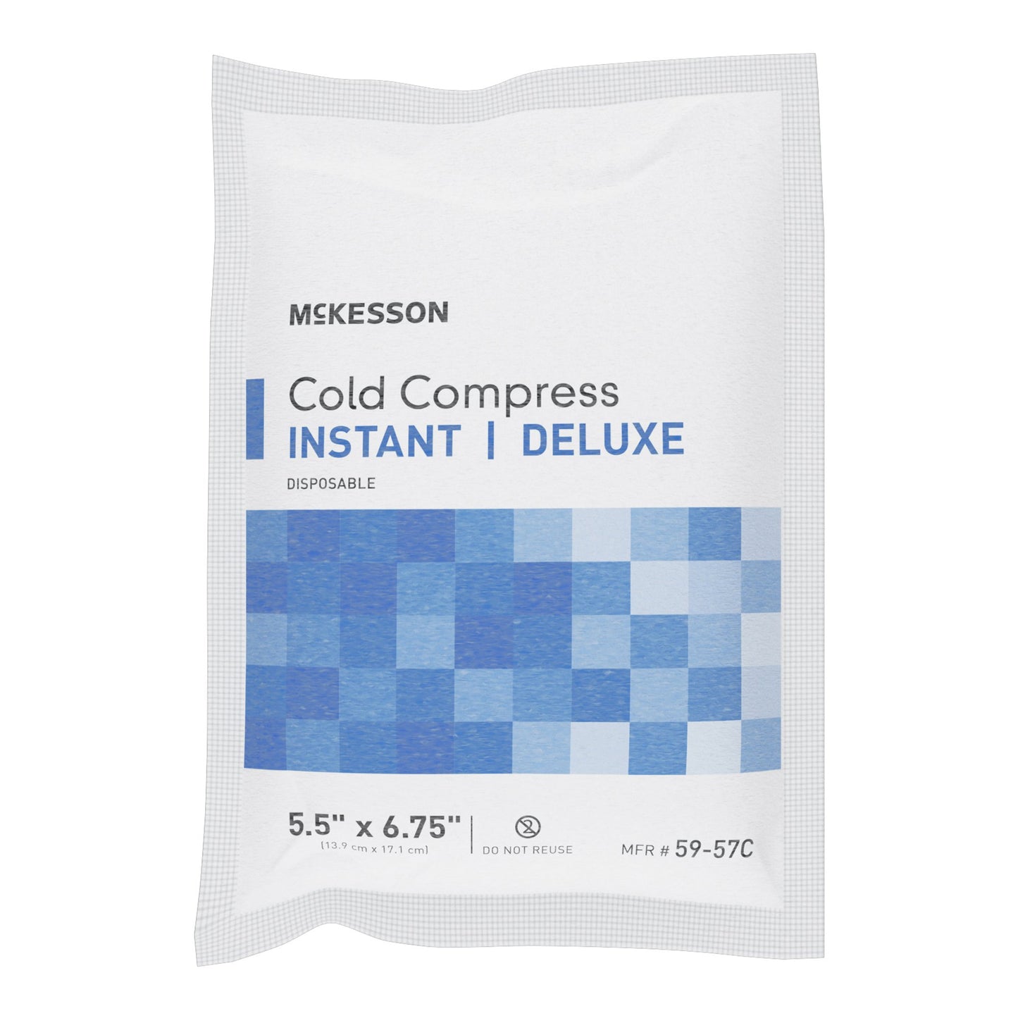 Instant Cold Pack McKesson Deluxe General Purpose Small 5-1/2 X 6-3/4 Inch Fabric / Calcium Ammonium Nitrate / Water Disposable - 59-57C
