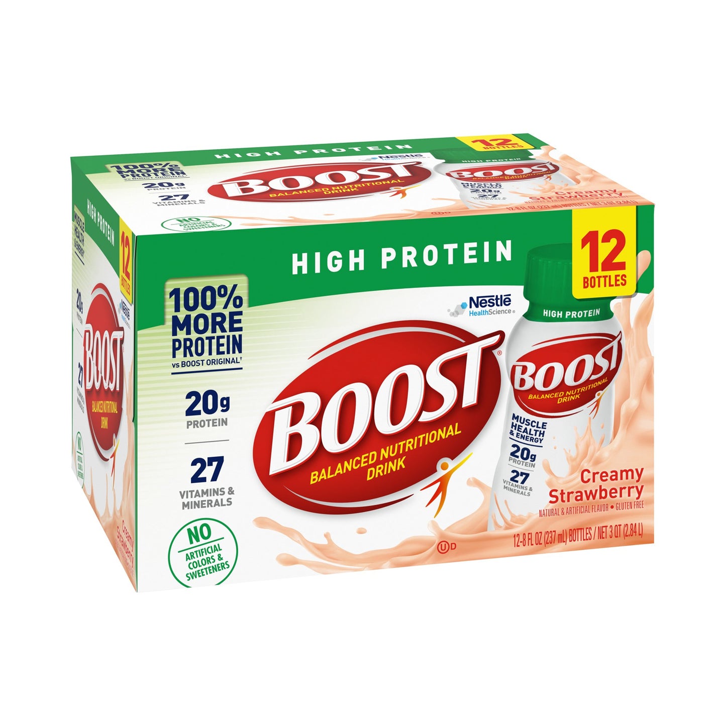 Boost® High Protein Strawberry Complete Nutritional Drink, 8-ounce bottle 00041679801970