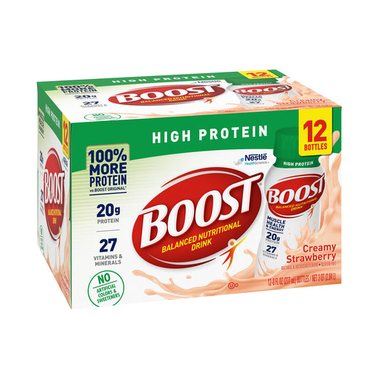 Boost® High Protein Strawberry Complete Nutritional Drink, 8-ounce bottle 00041679801970