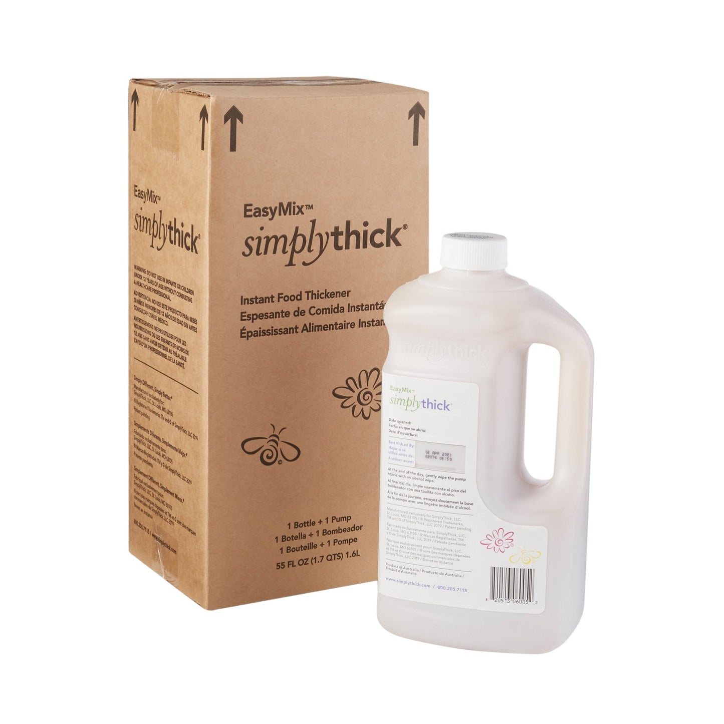 SimplyThick® EasyMix™ Bottle and Pump, 1.6 Liter Pump Bottle ST2LBOTTLE