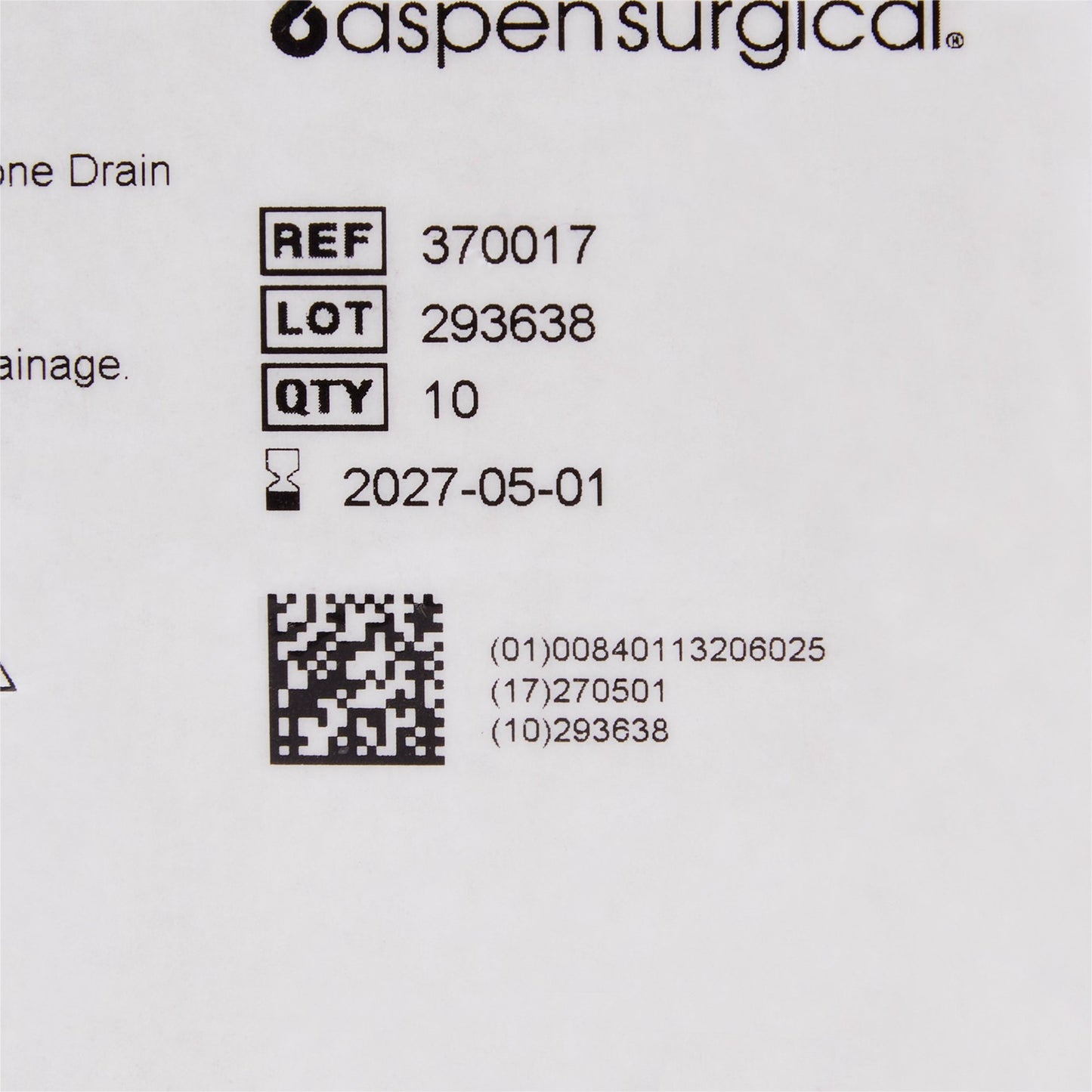 McKesson Wound Drain with Trocar, 10 Fr., 12-Inch Length 370017