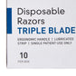 McKesson Triple Blade Disposable Razors 16-RZ15