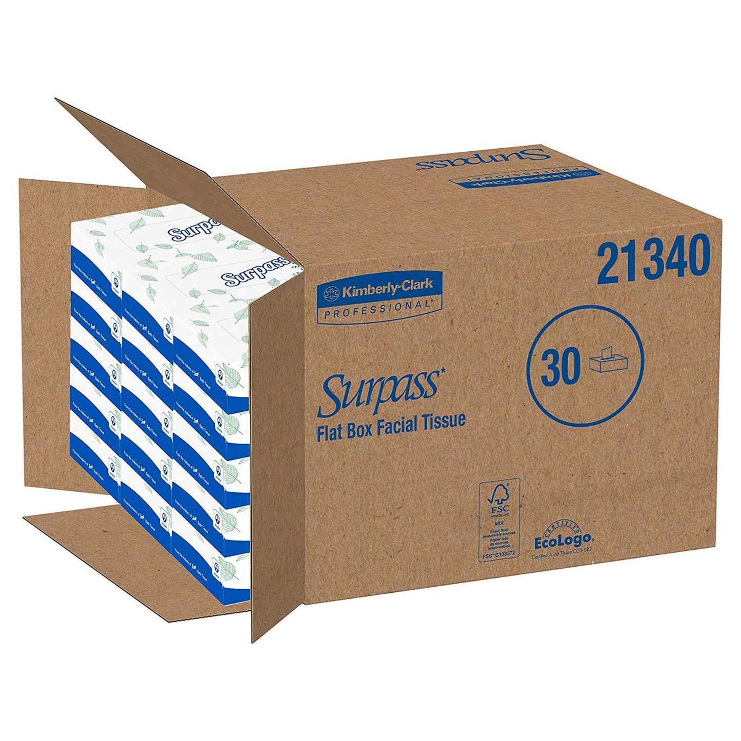 Surpass® Facial Tissue, 100 per Box 21340