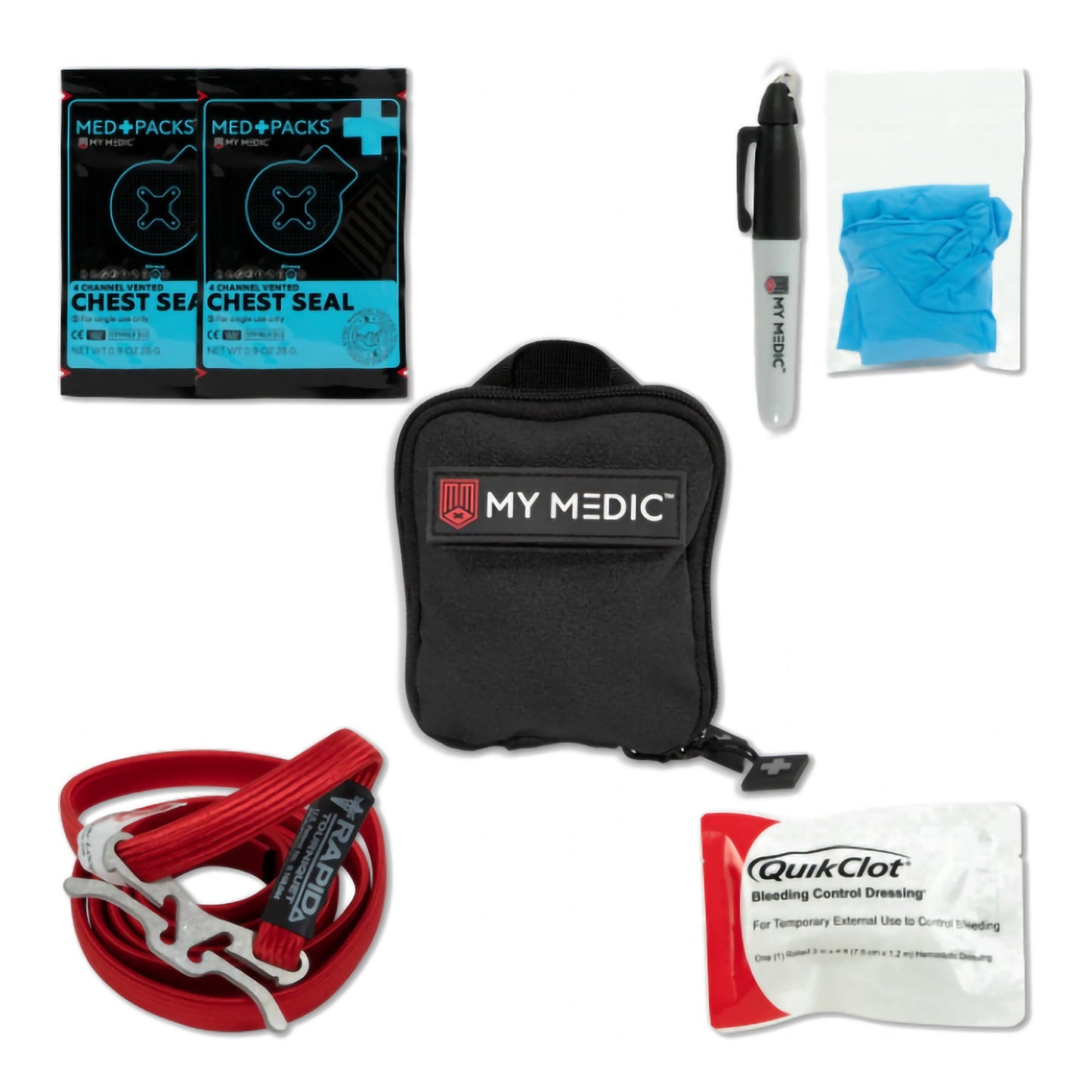 My Medic First Aid Kit for Everyday Use – Medical Supplies in Carrying Case MM-KIT-EDC-V2-PRO-BLK