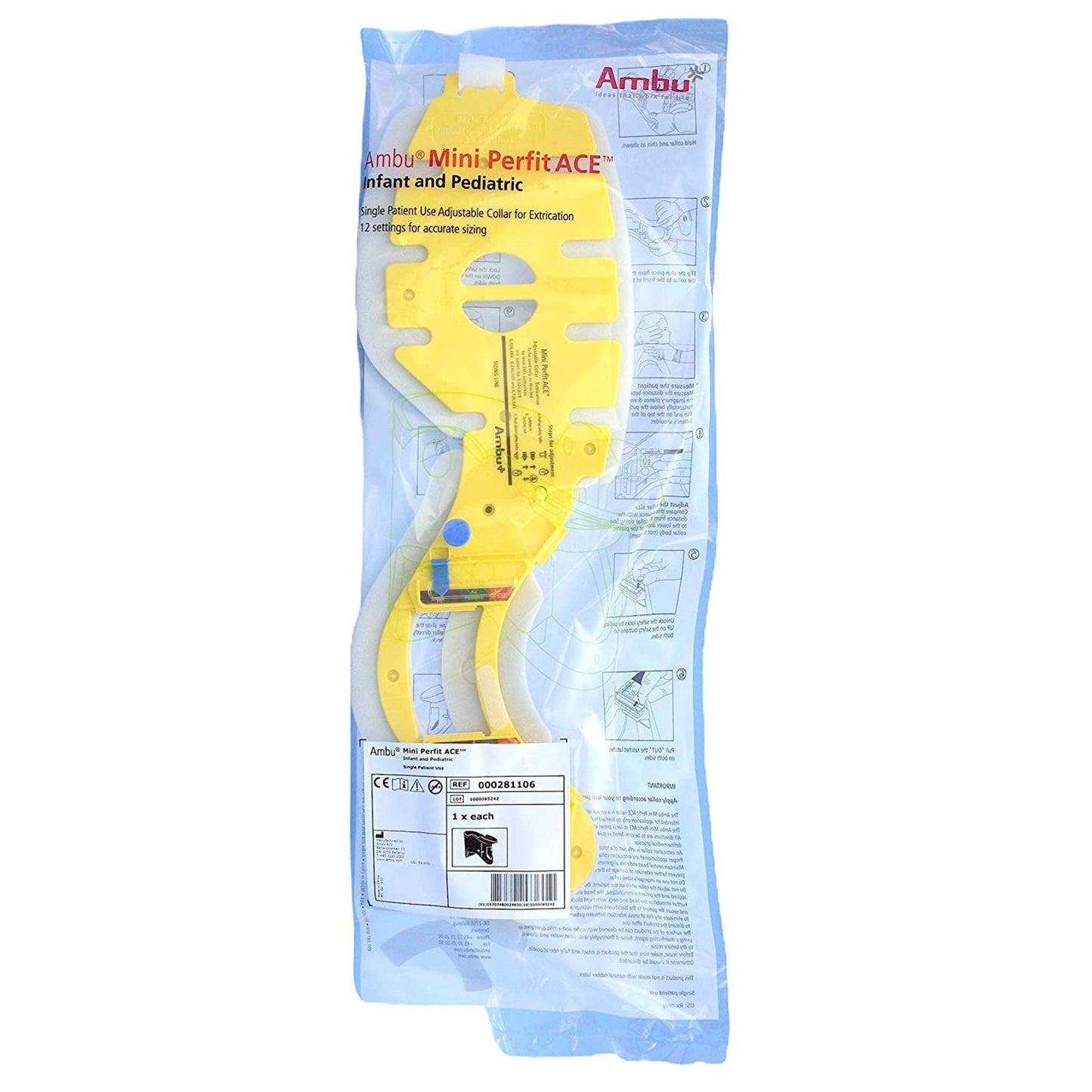 Ambu® Mini Perfit ACE™ Extrication Cervical Collar, One Size Fits Most Children 000281106