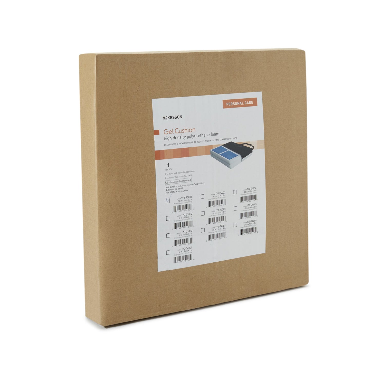 McKesson Gel Protekt Seat Cushion, 16 x 16 x 2 Inch 170-73001