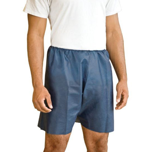 Exam Shorts MediShorts® 2X-Large / 3X-Large Navy Blue Nonwoven Adult Disposable - 62380