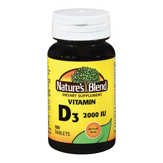 Vitamin Supplement Nature's Blend Vitamin D 2,000 IU Strength Tablet 100 per Bottle - 54629041120