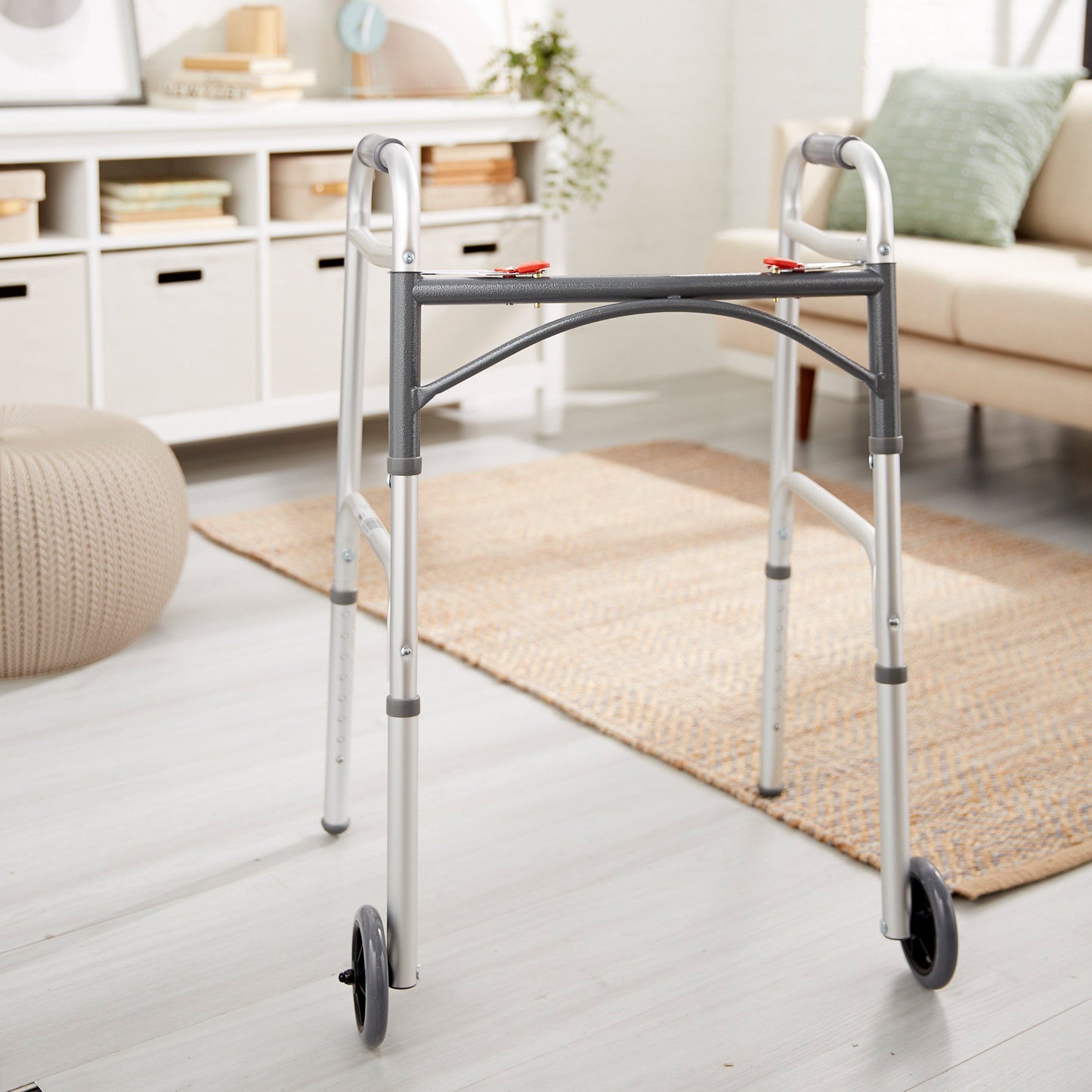 McKesson Folding Walker, Adjustable Height 146-10210-4