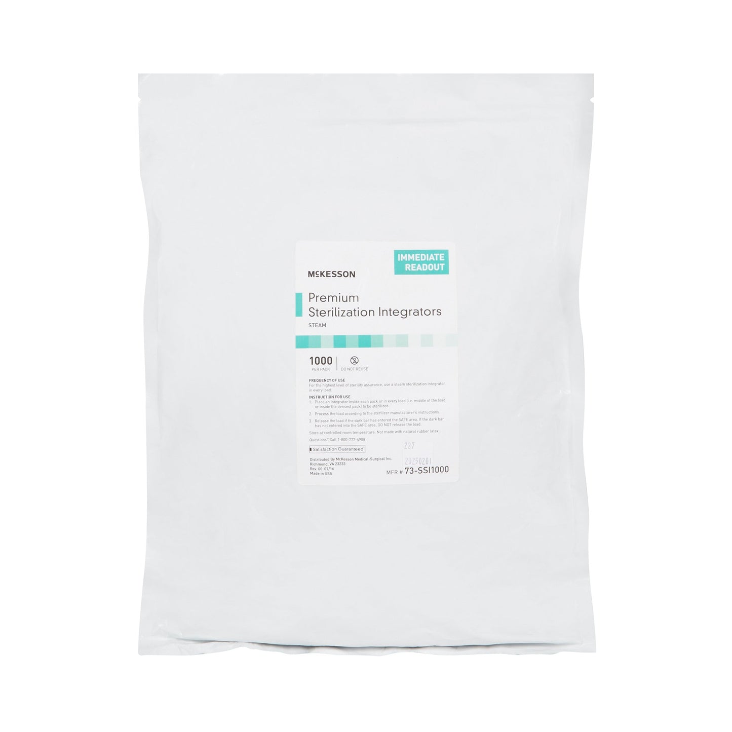 McKesson Sterilization Chemical Integrator Strip Steam 4 Inch Length - 73-SSI1000