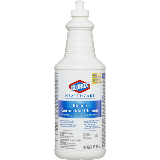 Surface Disinfectant Cleaner Clorox Healthcare® Bleach Germicidal Manual Squeeze Liquid 32 oz. Bottle Fruity Floral Bleach Scent NonSterile - 68832
