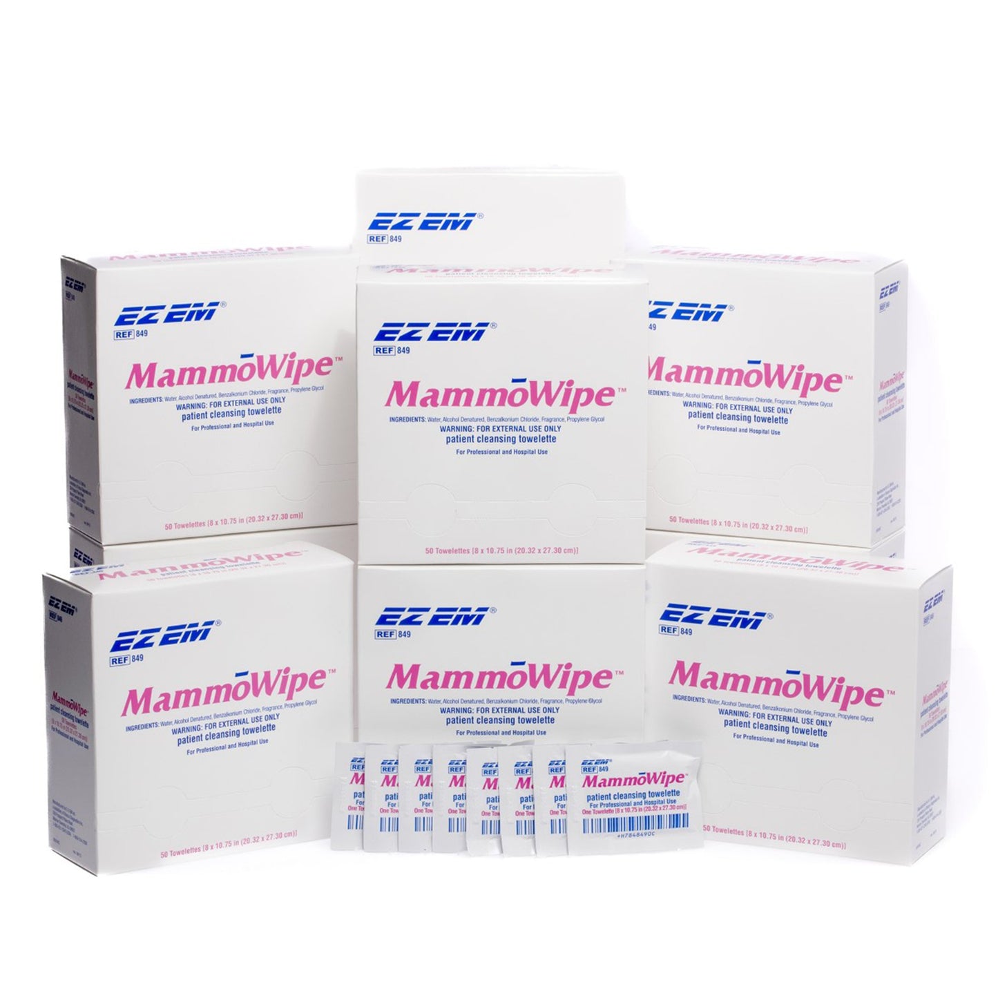 EZ EM Mammography Wipe 5x5in Scented Benzalkonium Chloride Ethyl Alcohol 600103 600103