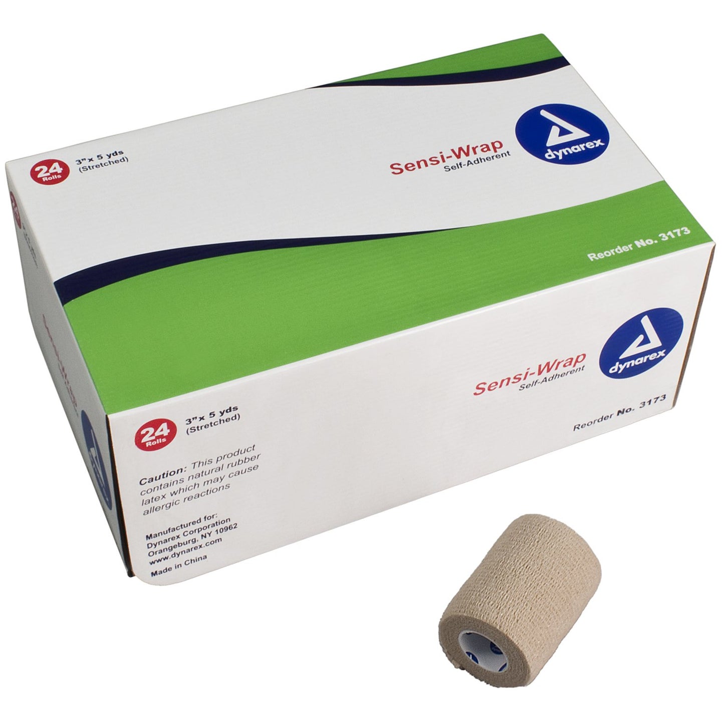 Sensi-Wrap Self-adherent Closure Cohesive Bandage, 3 Inch x 5 Yard 3173