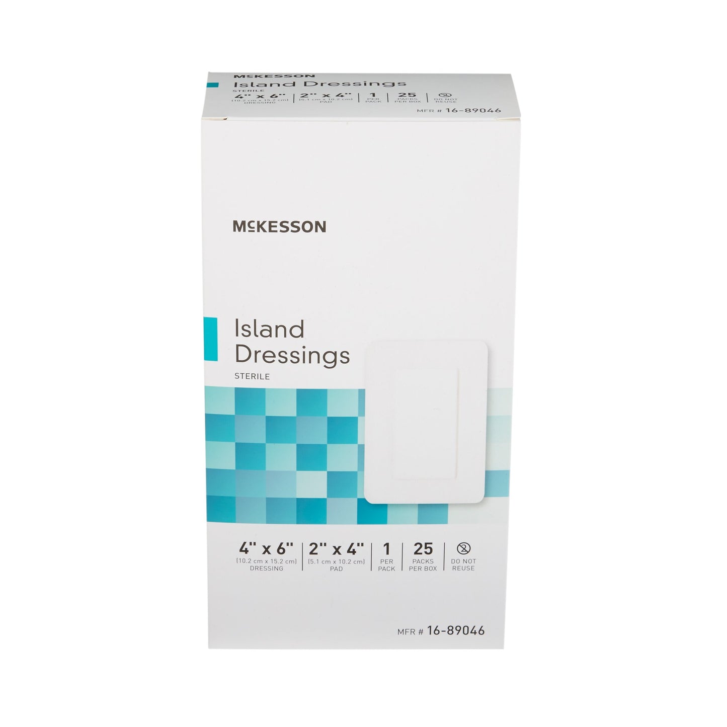 McKesson White Adhesive Dressing, 4 x 6 Inch 16-89046