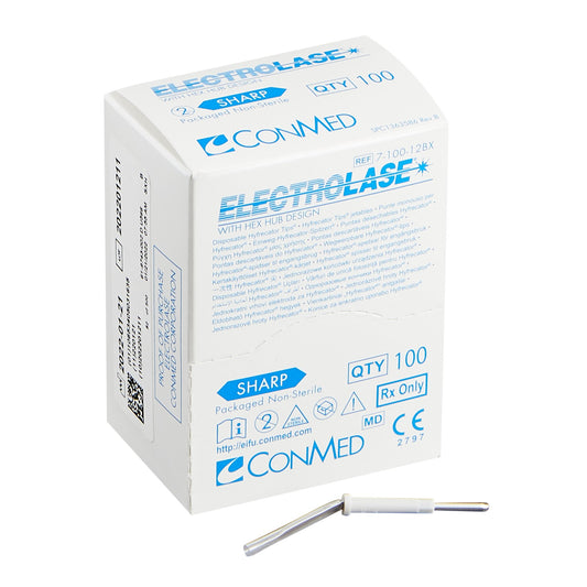 Blade Electrode Electrolase® Stainless Steel NonSterile Sharp Angled Blade Tip Disposable - 7-100-12CS