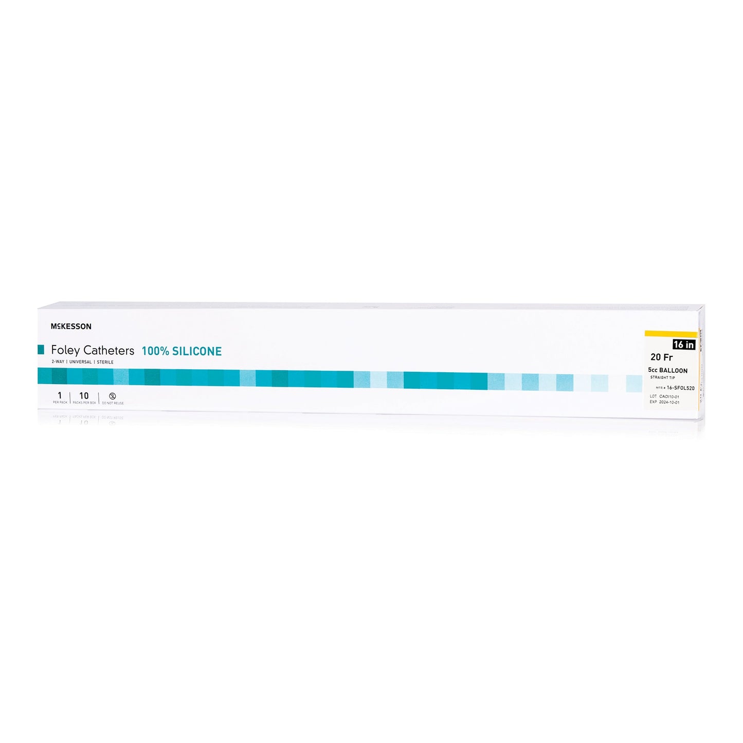 Foley Catheter McKesson 2-Way Standard Tip 5 cc Balloon 20 Fr. Silicone - 16-SFOL520