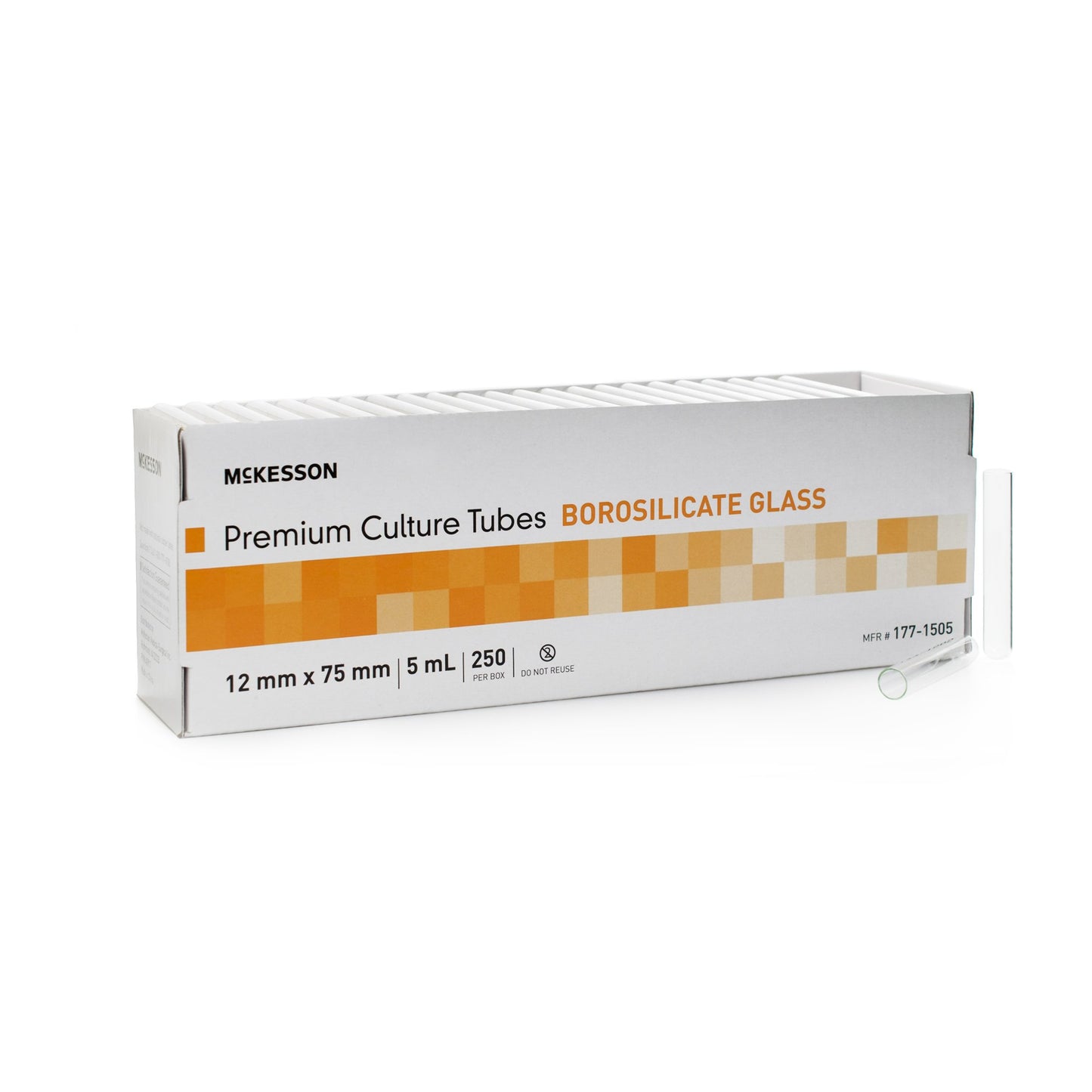 McKesson Test Tube Plain 5 mL Without Closure Glass Tube - 177-1505