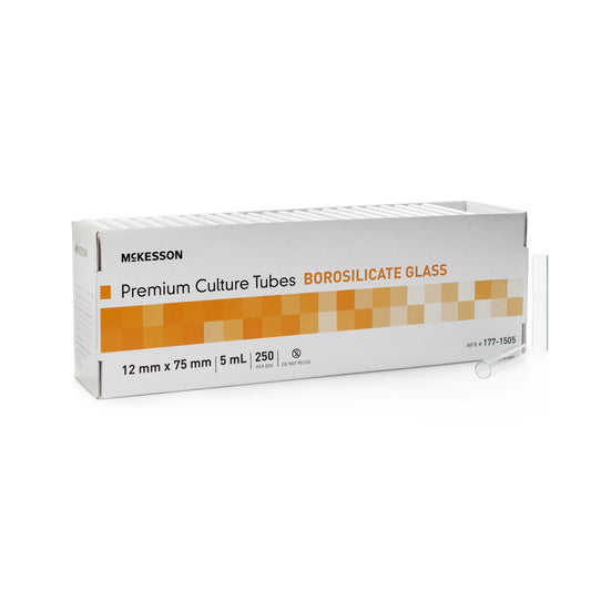 McKesson Test Tube Plain 5 mL Without Closure Glass Tube - 177-1505