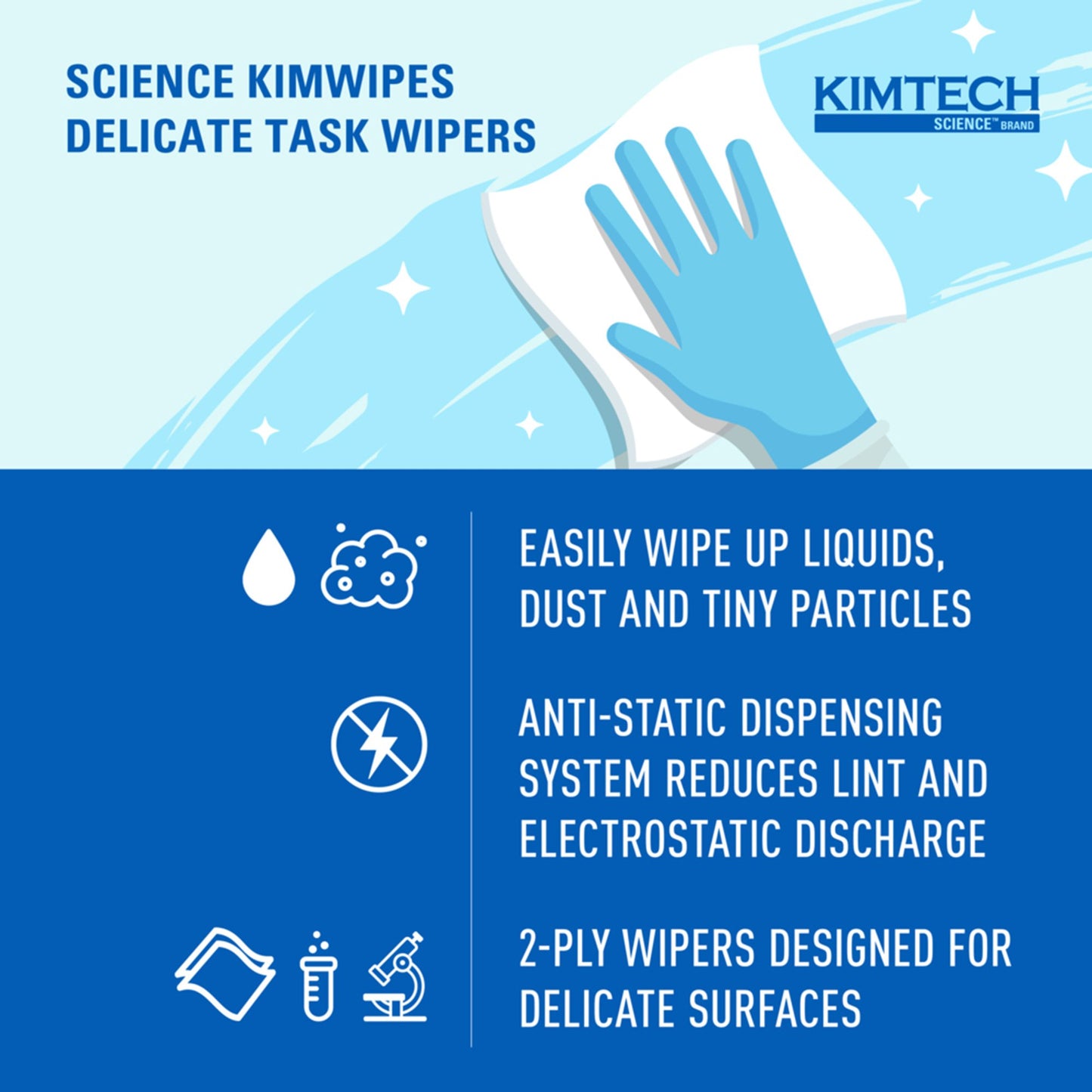 Kimtech Science™ Kimwipes™ Delicate Task Wipes, 2-Ply 34721