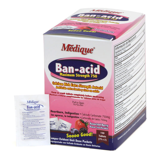 Antacid Ban-Acid® 750 mg Strength Chewable Tablet 150 per Box - 28536
