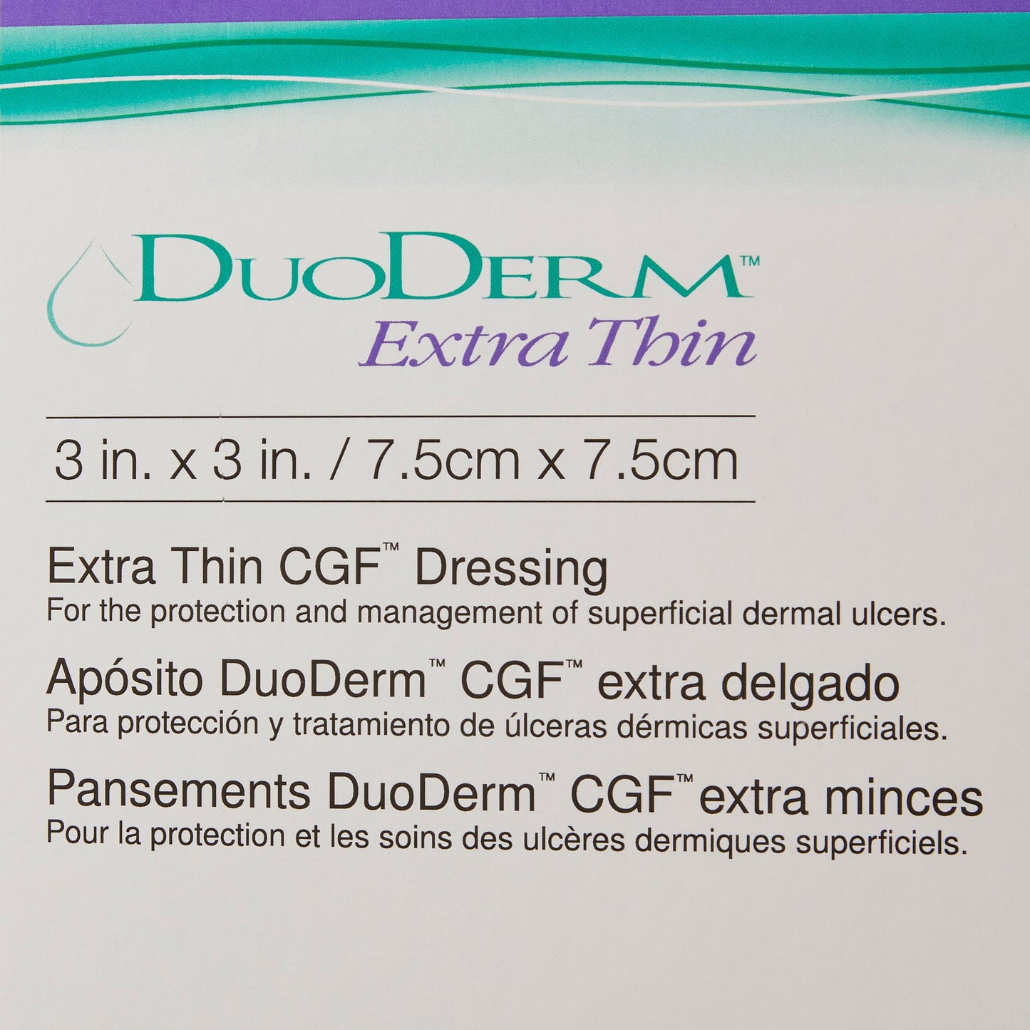 DuoDerm® Extra Thin Hydrocolloid Dressing, 3 x 3 Inch 187901
