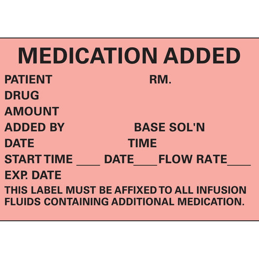 Precision Dynamics Timemed Medication Added Pre-Printed Label, 1-3/4 x 2-1/2 Inch N-200, RL