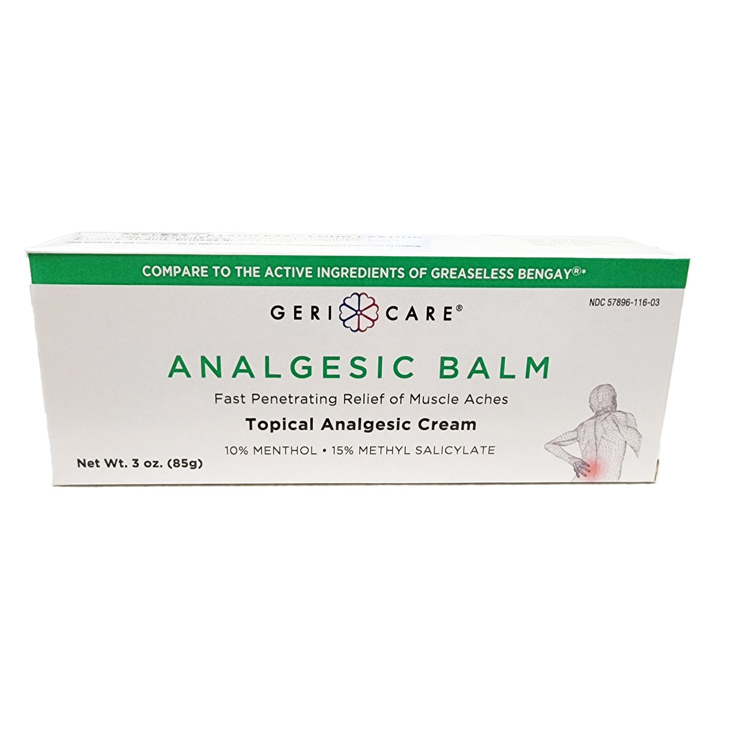Geri-Care Analgesic Balm Topical Analgesic Cream, 3-ounce tube 57896011603