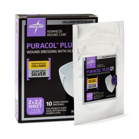 Silver Collagen Dressing Puracol® Plus AG+ 2 X 2 Inch Square Sterile - MSC8722EP