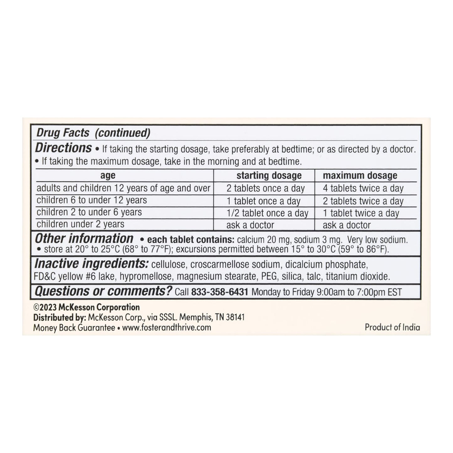Foster & Thrive™ Senna-S Sennosides 8.6 mg Docusate Sodium 50 mg Tablets 70677106901