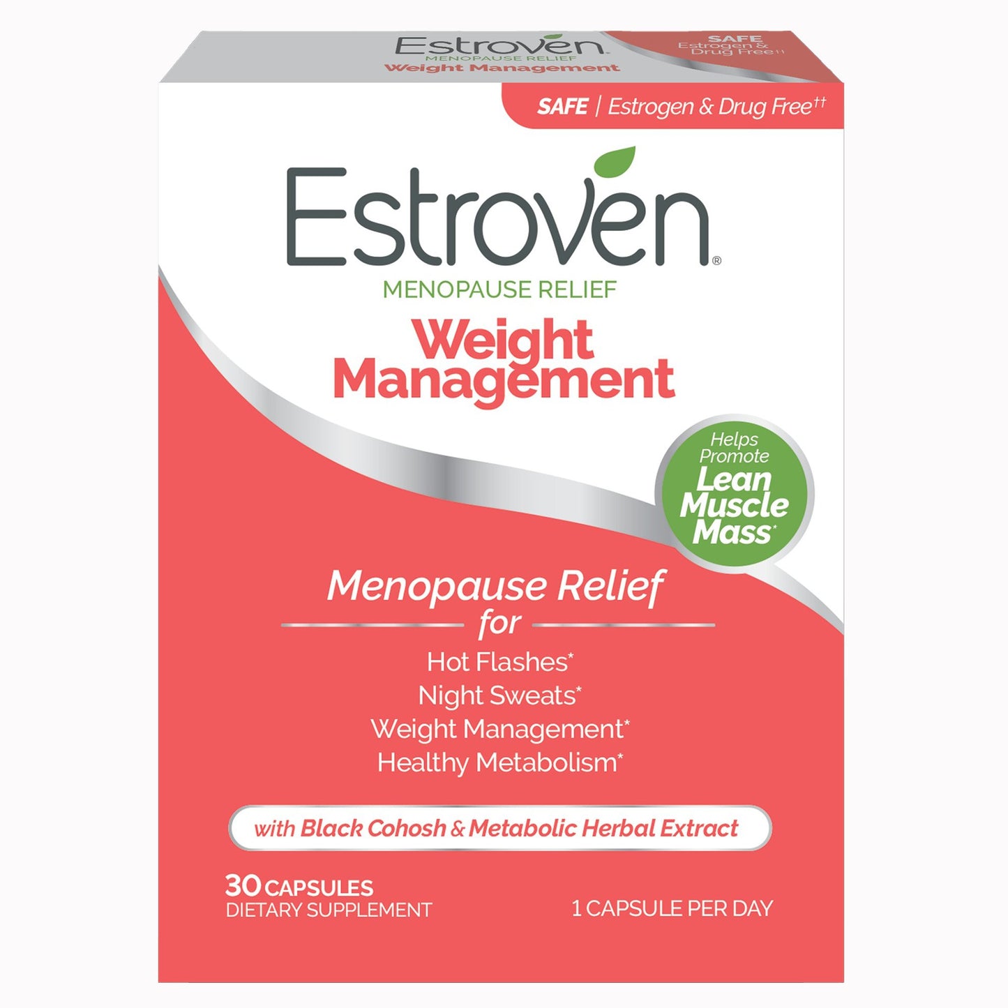 Estroven® Once Daily Menopause Relief Weight Management Capsules 092961040225