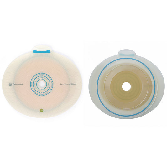Ostomy Barrier SenSura® Mio Flex Trim to Fit, Extended Wear Elastic Adhesive 40 mm Flange Green Code System 3/8 to 1-5/16 Inch Opening - 10551