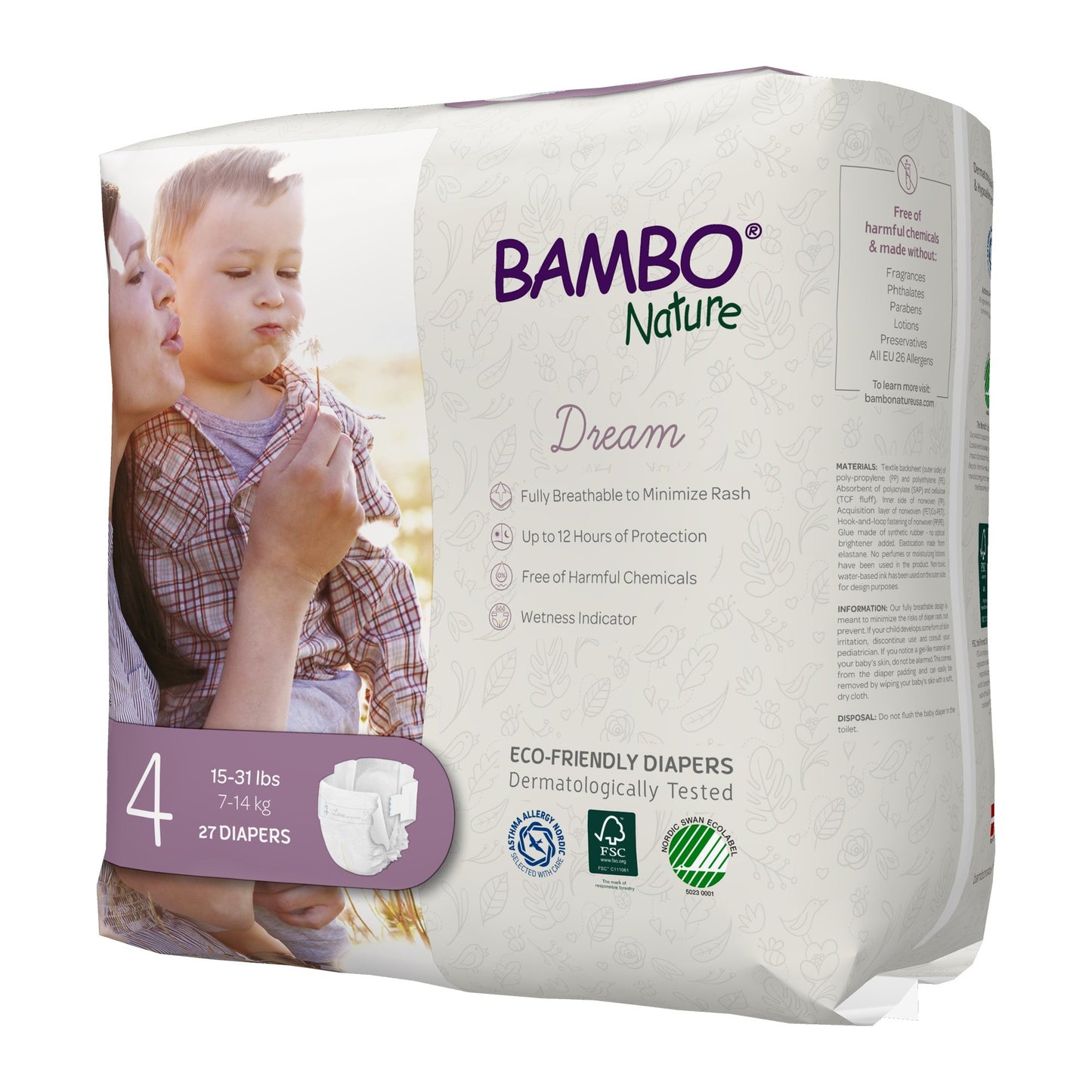 Bambo® Nature Diaper, Size 4 1000016926