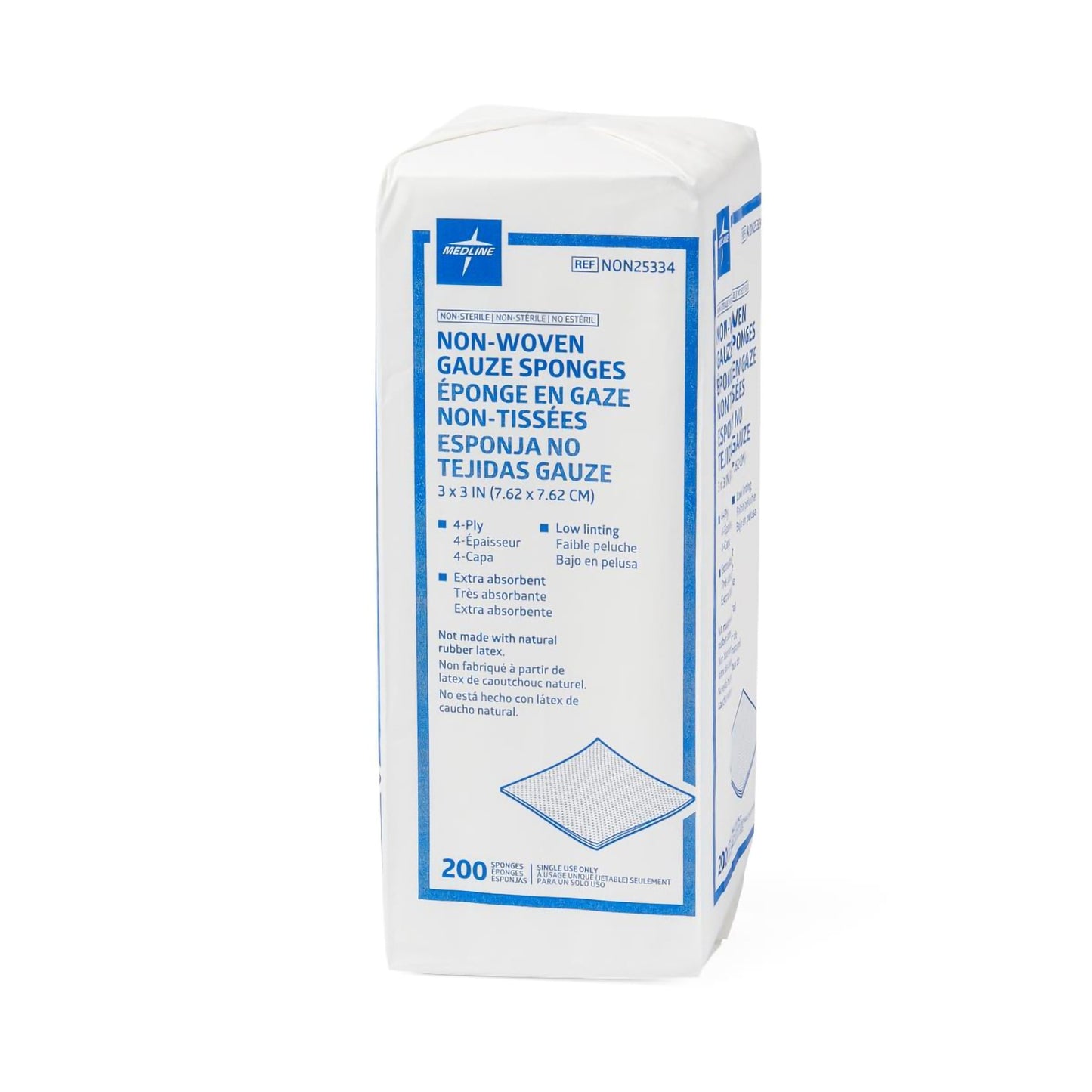 Avant Gauze® Nonwoven Sponge, 3 x 3 Inch, 4-Ply NON25334