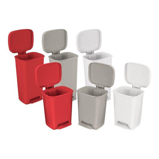Trash Can McKesson 32 Quart / 8 gal. White Plastic Rectangular - 81-25269