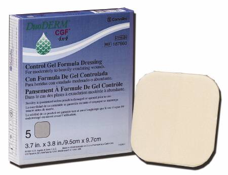 Hydrocolloid Dressing DuoDERM® CGF® Foam Backing 6 X 6 Inch Square Hydrocolloid - 187659
