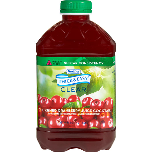 Thickened Beverage Thick & Easy® 46 oz. Bottle Cranberry Juice Cocktail Flavor Liquid IDDSI Level 2 Mildly Thick - 15813